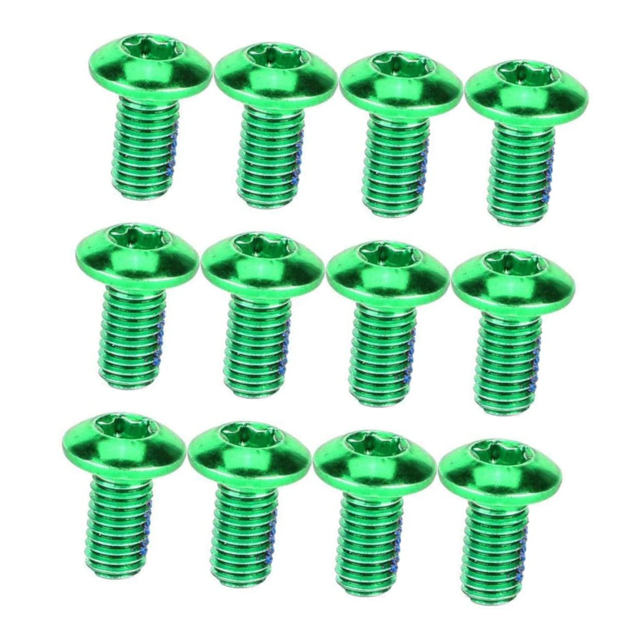 BRIGHTFUFU Upgrade Your Bike Titanium Steel Brake Pad Screws 12pcs Set M5*10mm T25 Thread for E-Bikes