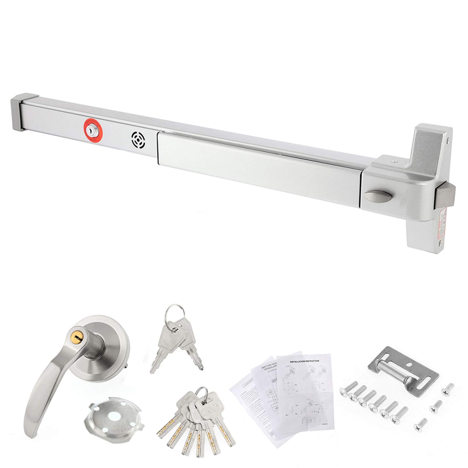 BEAMNOVA Panic Bar with Alarm for Exit Doors with Keyed Entry