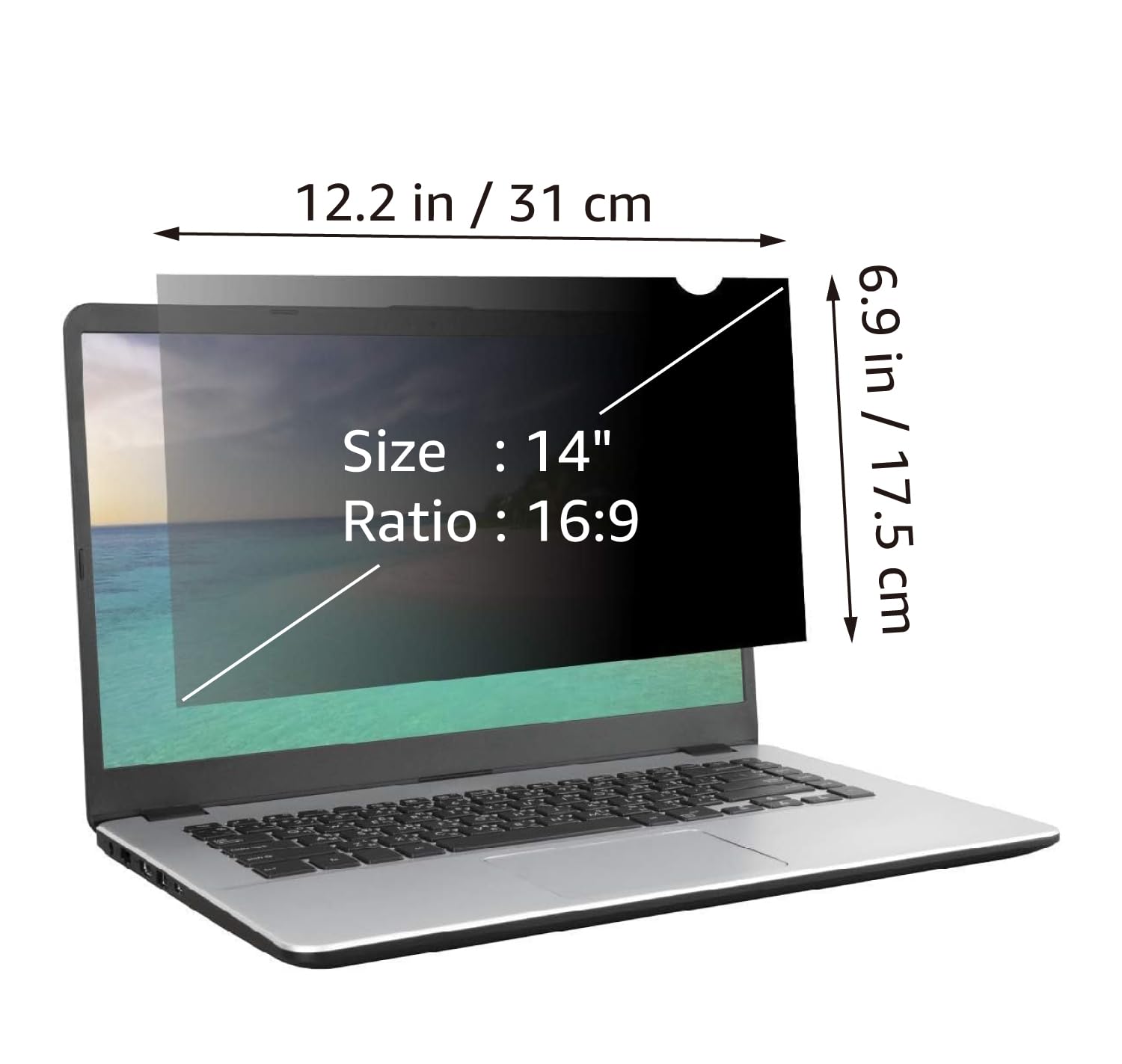 Filtro Privacy Magnetico Durable Per Schermi 14.0" - Antracite, Con Custodia E Panno Microfibra - Foto 6
