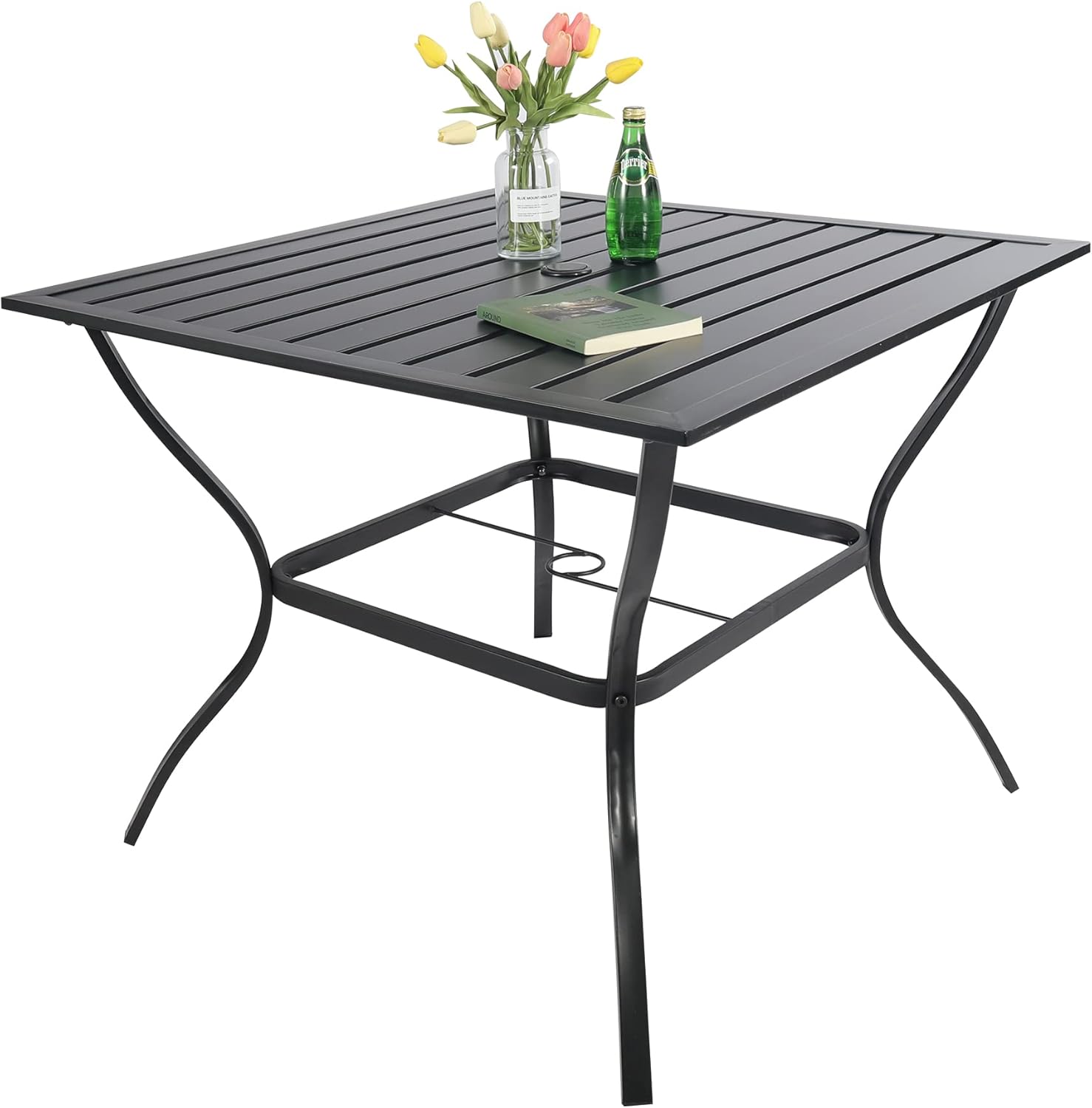 RedSwing Dining Table, 37" Metal Square Patio Table with