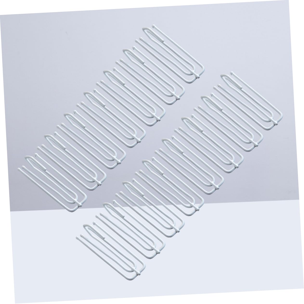 MUCKLILY 15pcs Metal Curtain Hooks Stainless Steel Drapery Four Fork Design for Pinch Pleat and Buckram Curtains for Window Shower and Blackout Drapes White