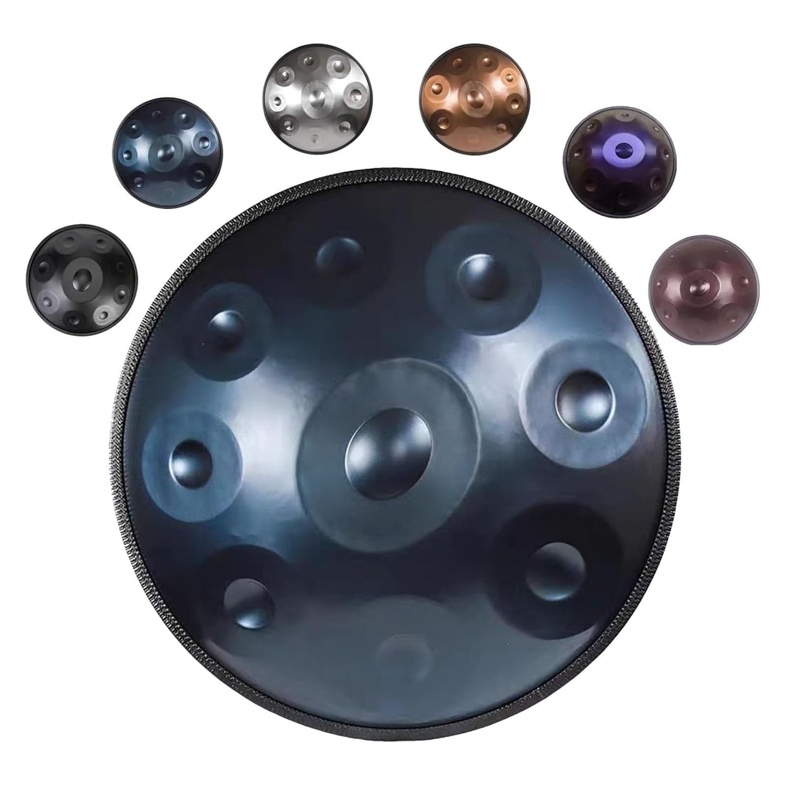 Handpan Drum Instrument à percussion en acier 432 Hz 9/10/12 notes en ré mineur avec maillets de support et sac de transport – Ensemble de musique de 55,9 cm pour adultes