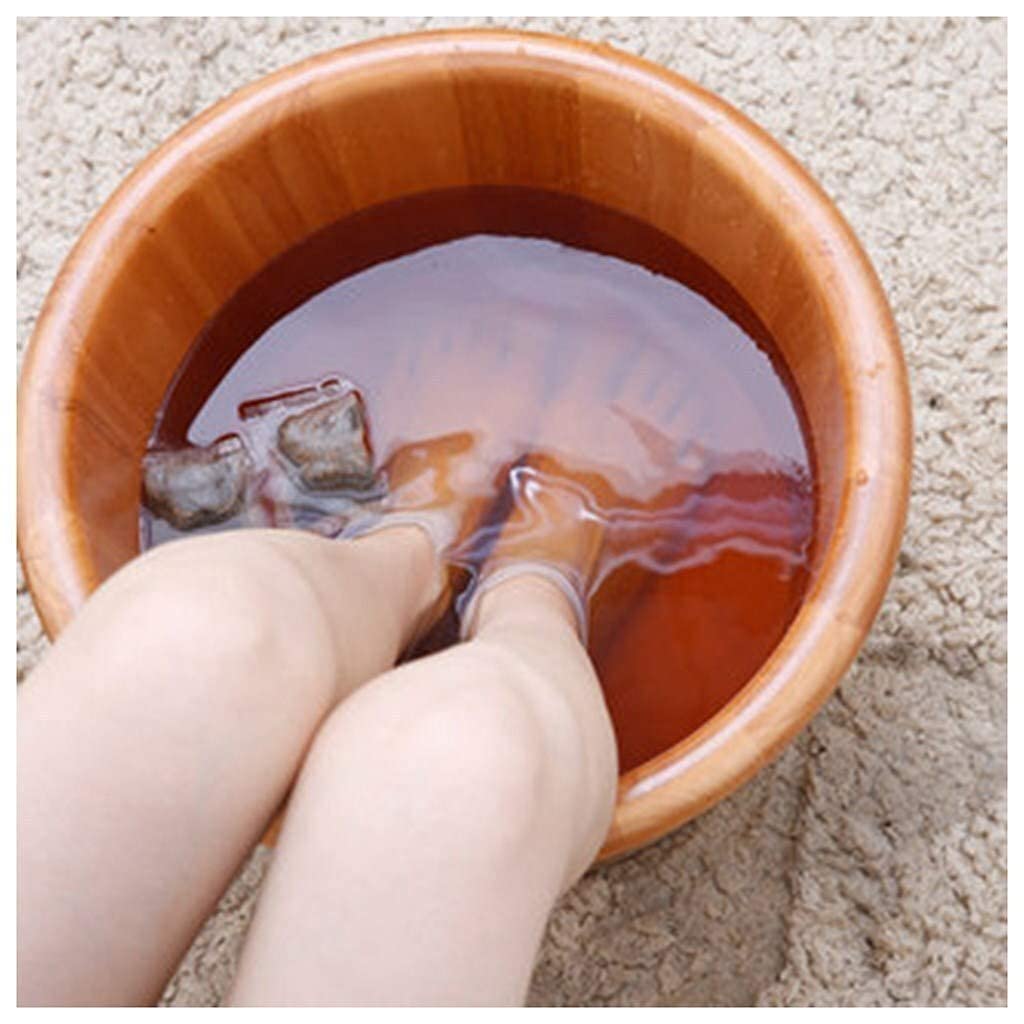 Drewniane wiadro do kąpieli stóp Drewniana umywalka do stóp Dębowa wanna do stóp Umywalka do pedicure dla dorosłych Punkt akupunktury stóp Wiadro do masażu Poprawia sen Beczka do mycia stóp w