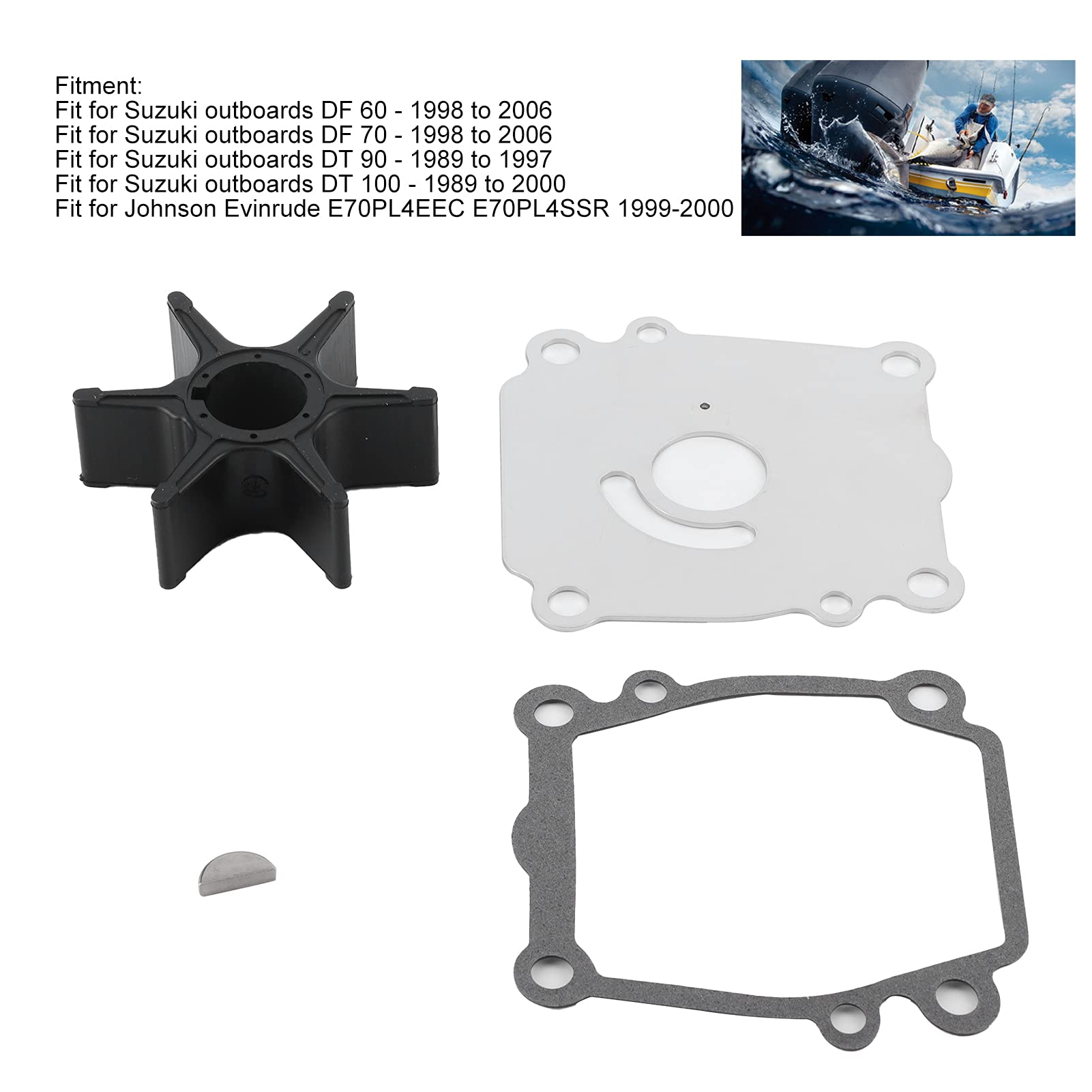 Wasserpumpen-Reparatursatz Impeller Für Suzuki DF60 DF70 DT90 DT100 – 17400-87E04