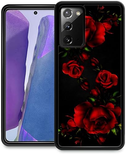 Funda compatible con Samsung Galaxy Note 20 Ultra, fundas para niñas y mujeres, rosas rojas elegantes flores