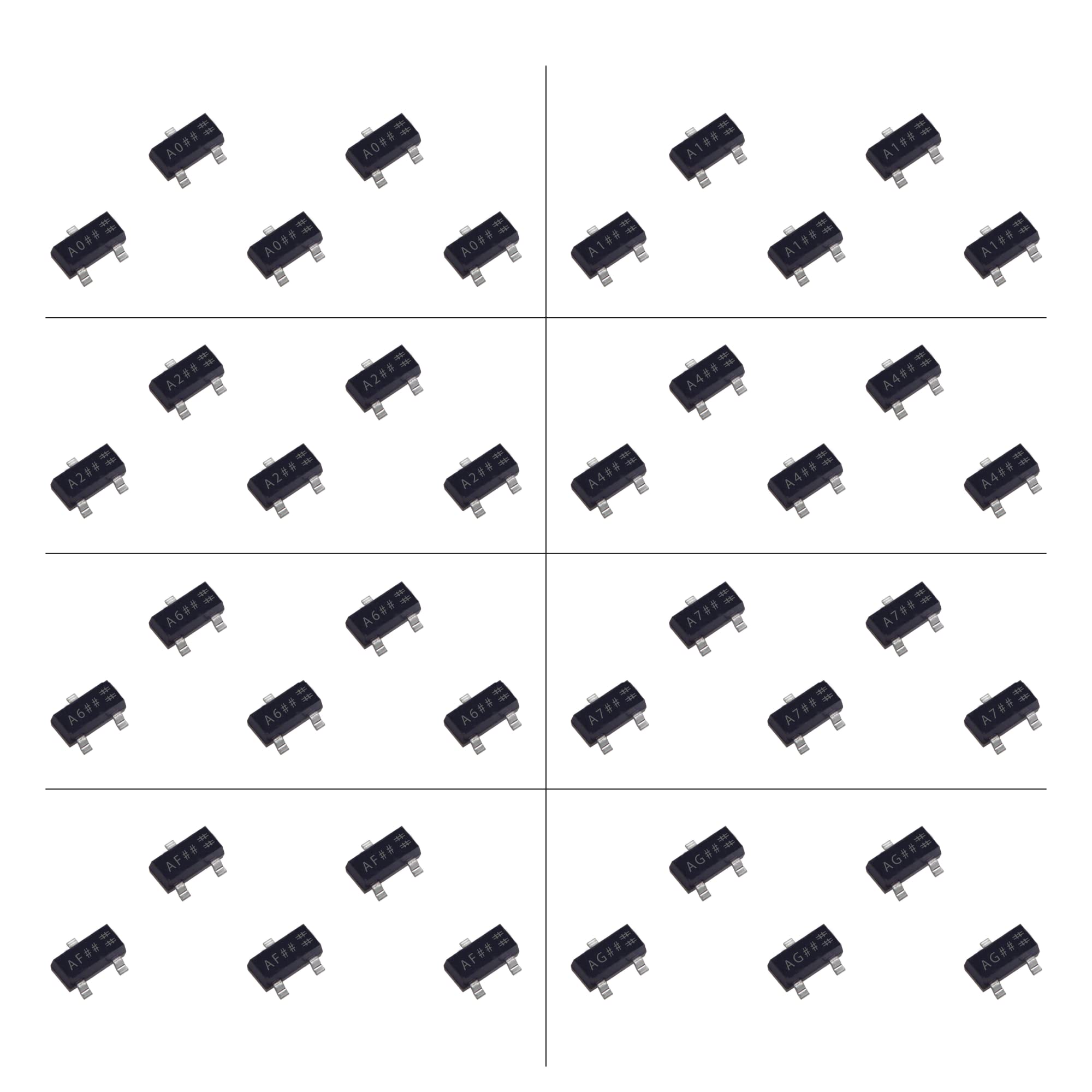 Kit 80 MOSFET N-Channel E P-Channel AO3400 AO3401 Ecc. - Per Arduino E Raspberry - Foto 6