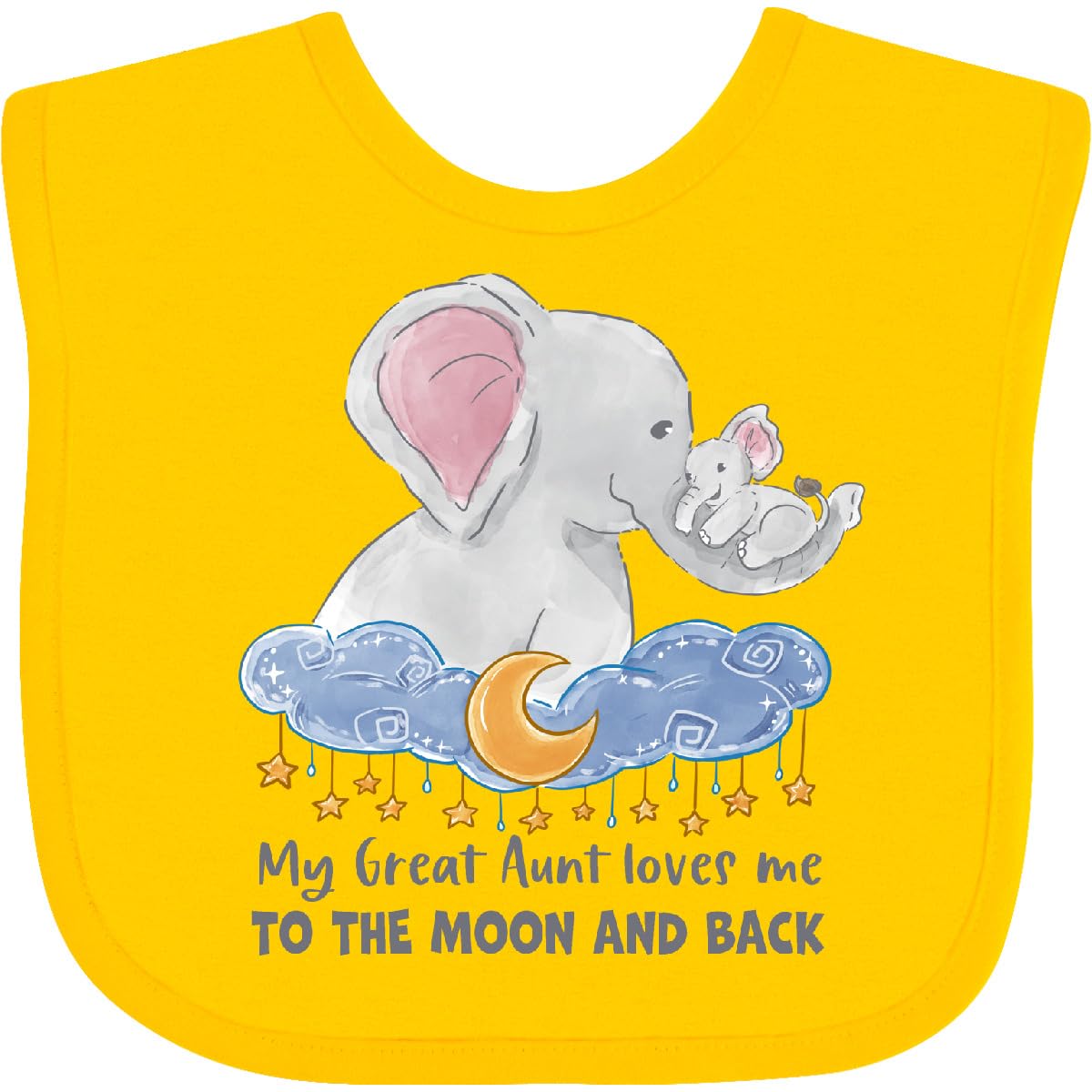inktastic My Great Aunt Loves Me To the Moon and Back Baby Bib
