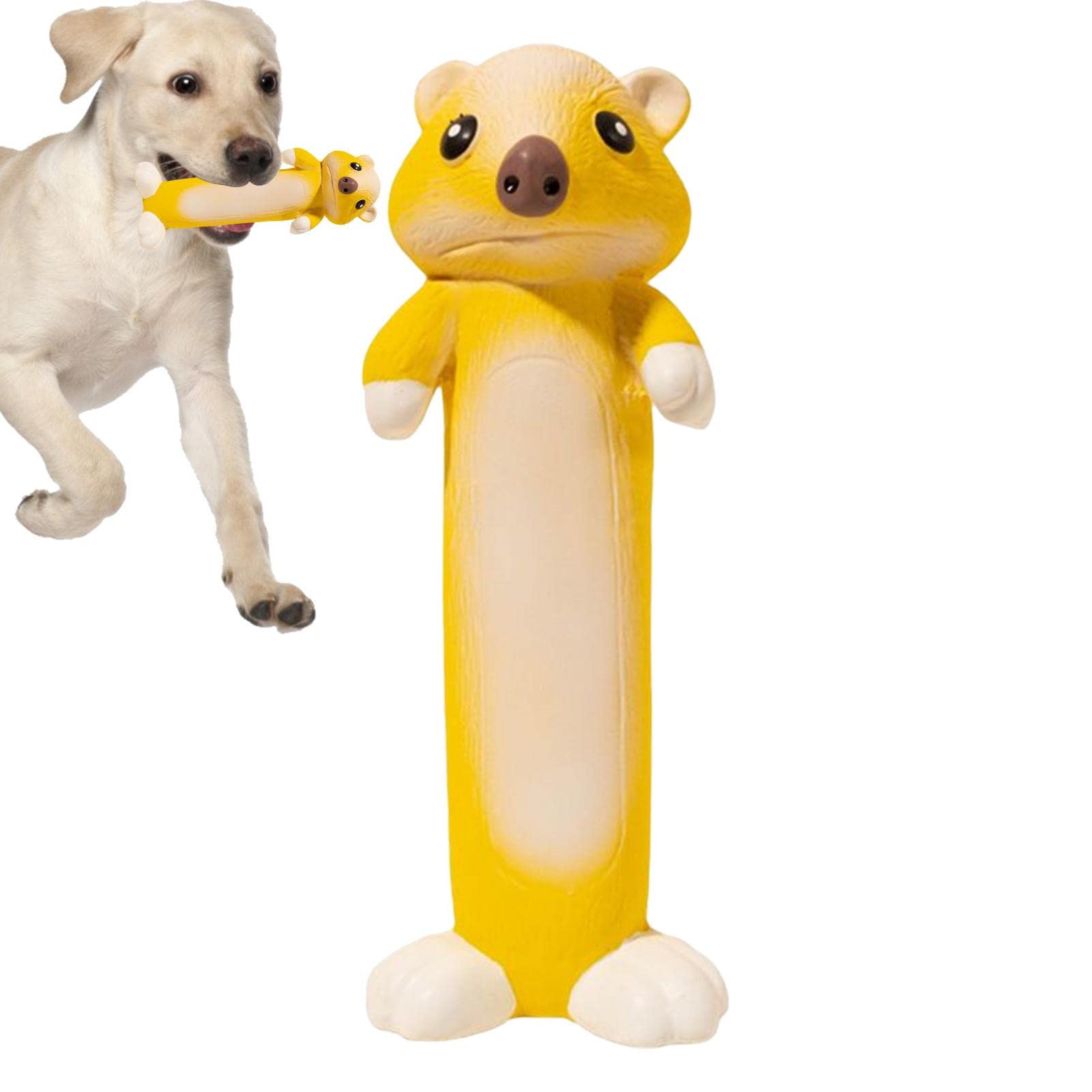 Amazon | ゴム製の犬のおもちゃ - インタラクティブなきしむラバー