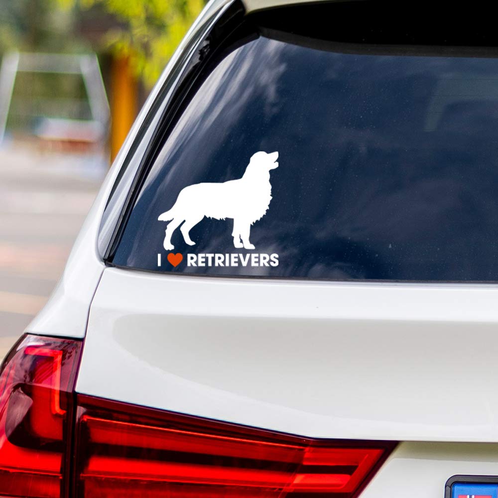 golden retriever car decal