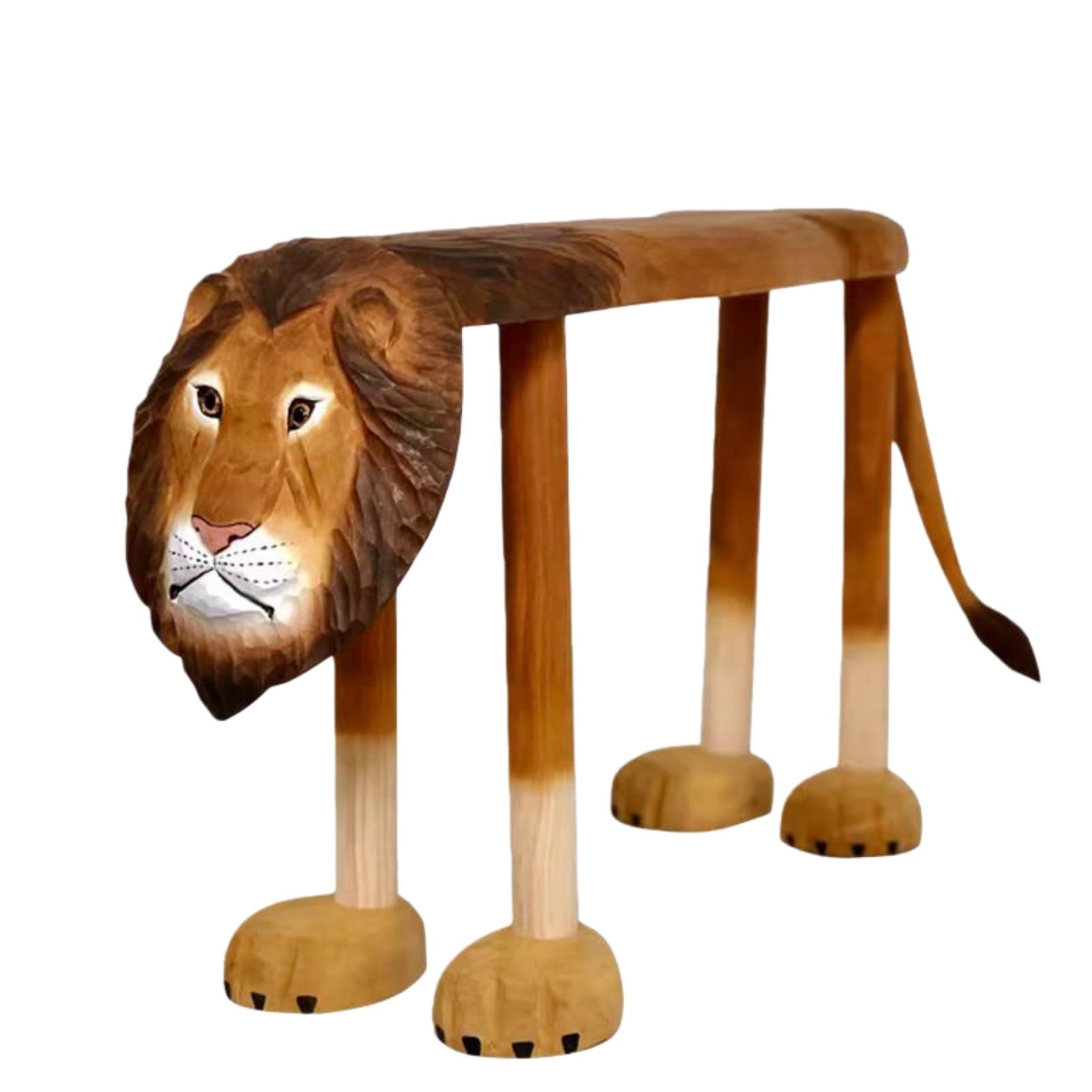 Various Animal Shaped Shoe Stools, Wooden Carvings, Cute Styles, Children's Step Stools, Home Decorations(H)