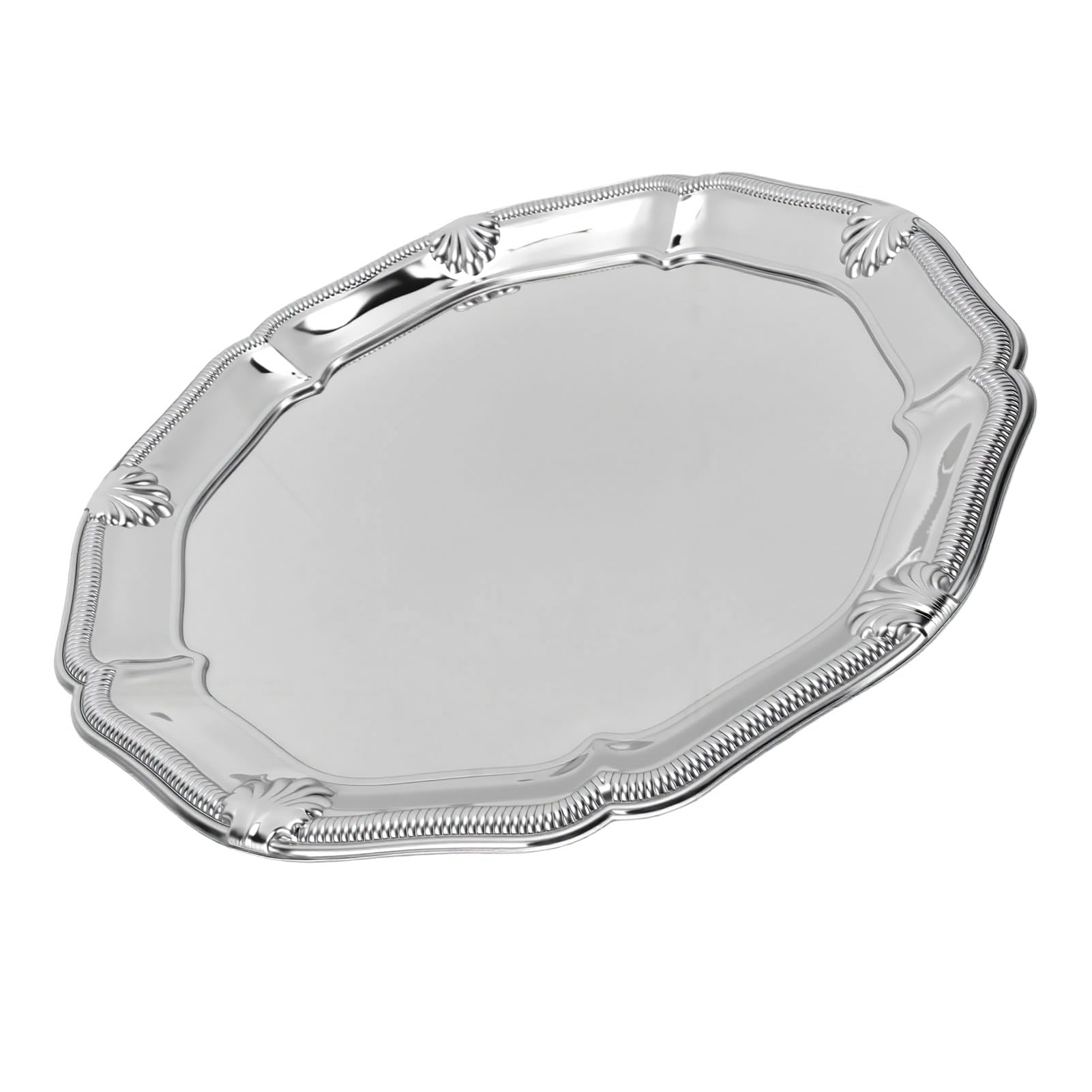 Aramox Vassoio da Servizio in Acciaio Inossidabile 304, 31,5 Cm