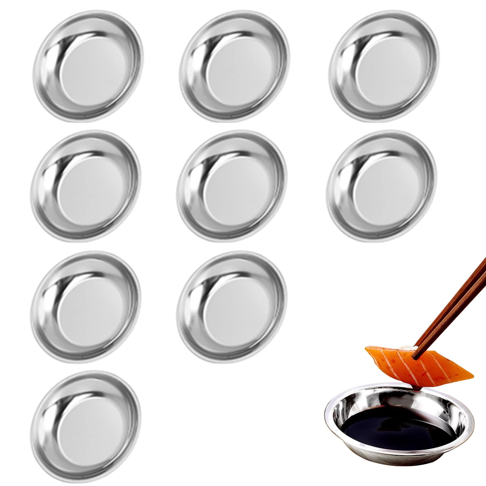 Amazon | kasanidika 小皿 豆皿 （9個セット）軽量 ステンレス 直径