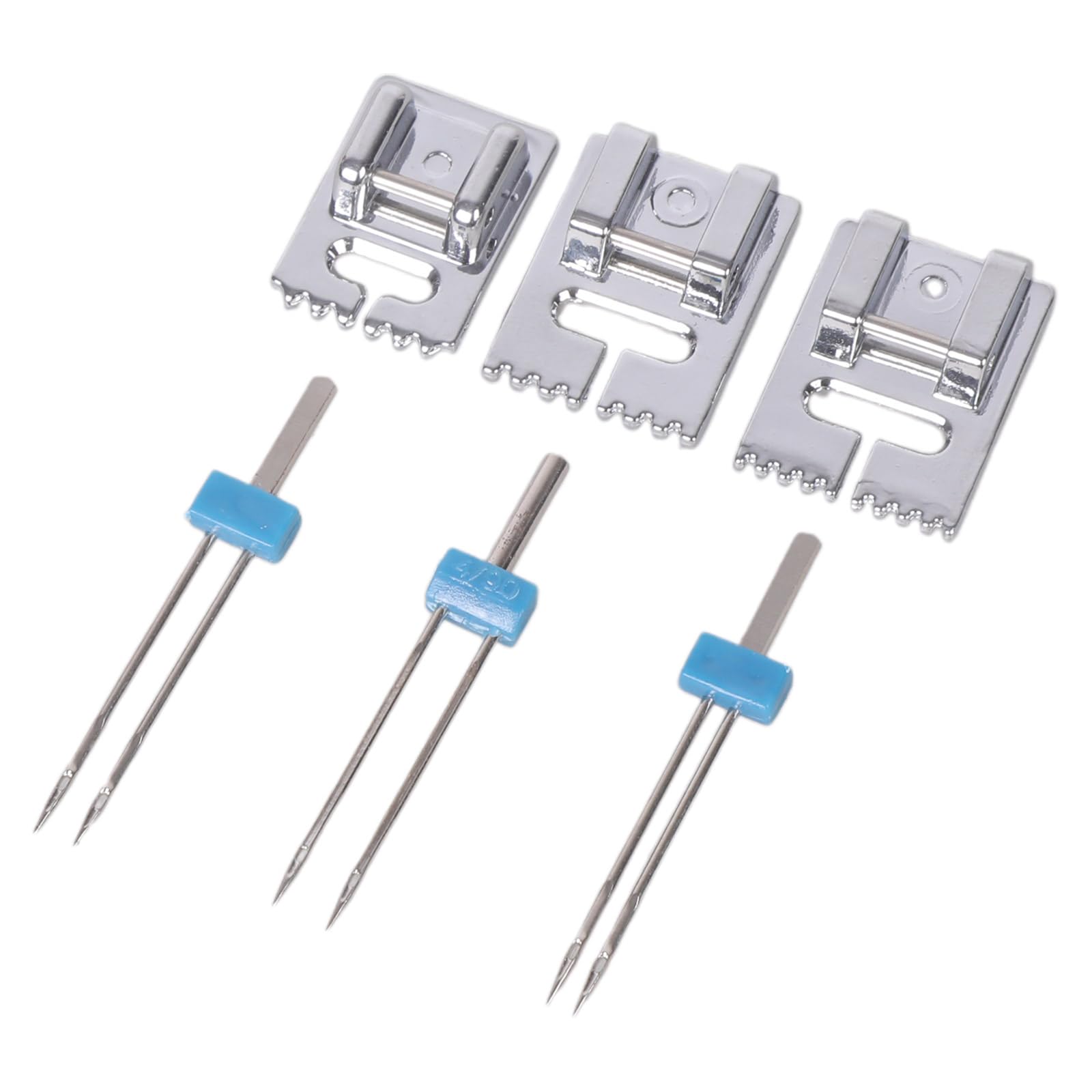Twin Needle Stretch Machine Needle 2/90 3/90 4/90 Sewing Machine Double with Presser Foot for Most Sewing Pintuck Foot