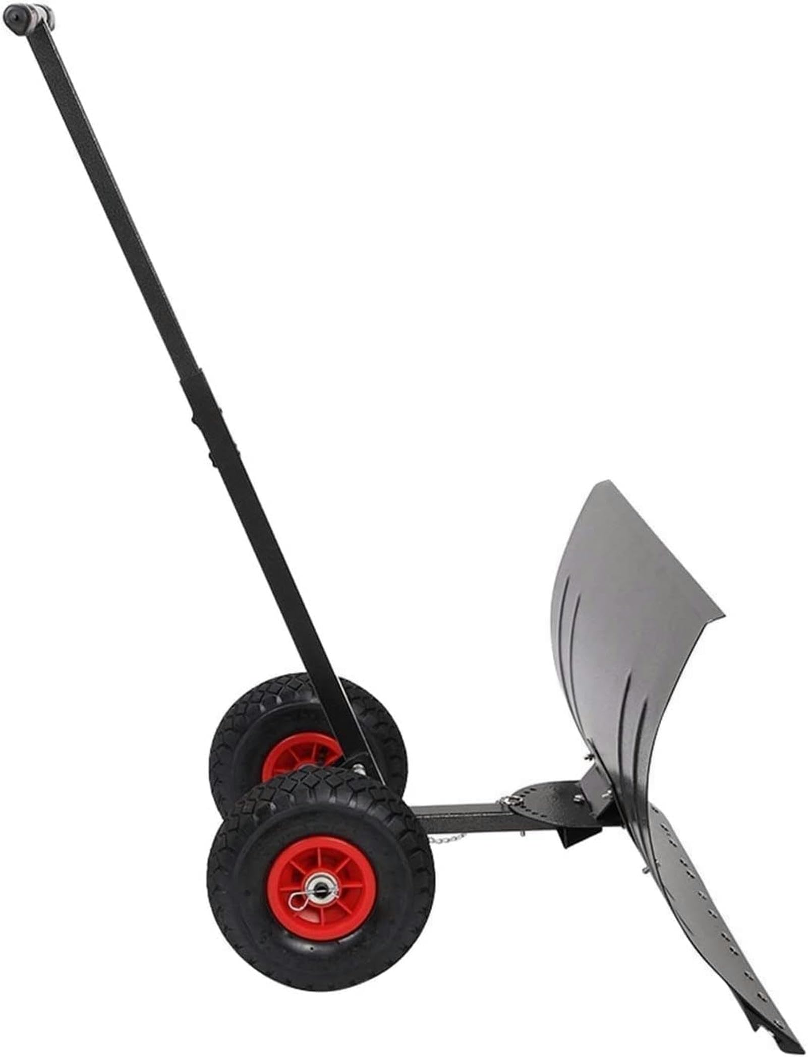 Pelle à Neige En Métal 29 Pouces – Acier Avec Roues, Hauteur Réglable, Angle Ajustable – Outil De Déneigement Robuste