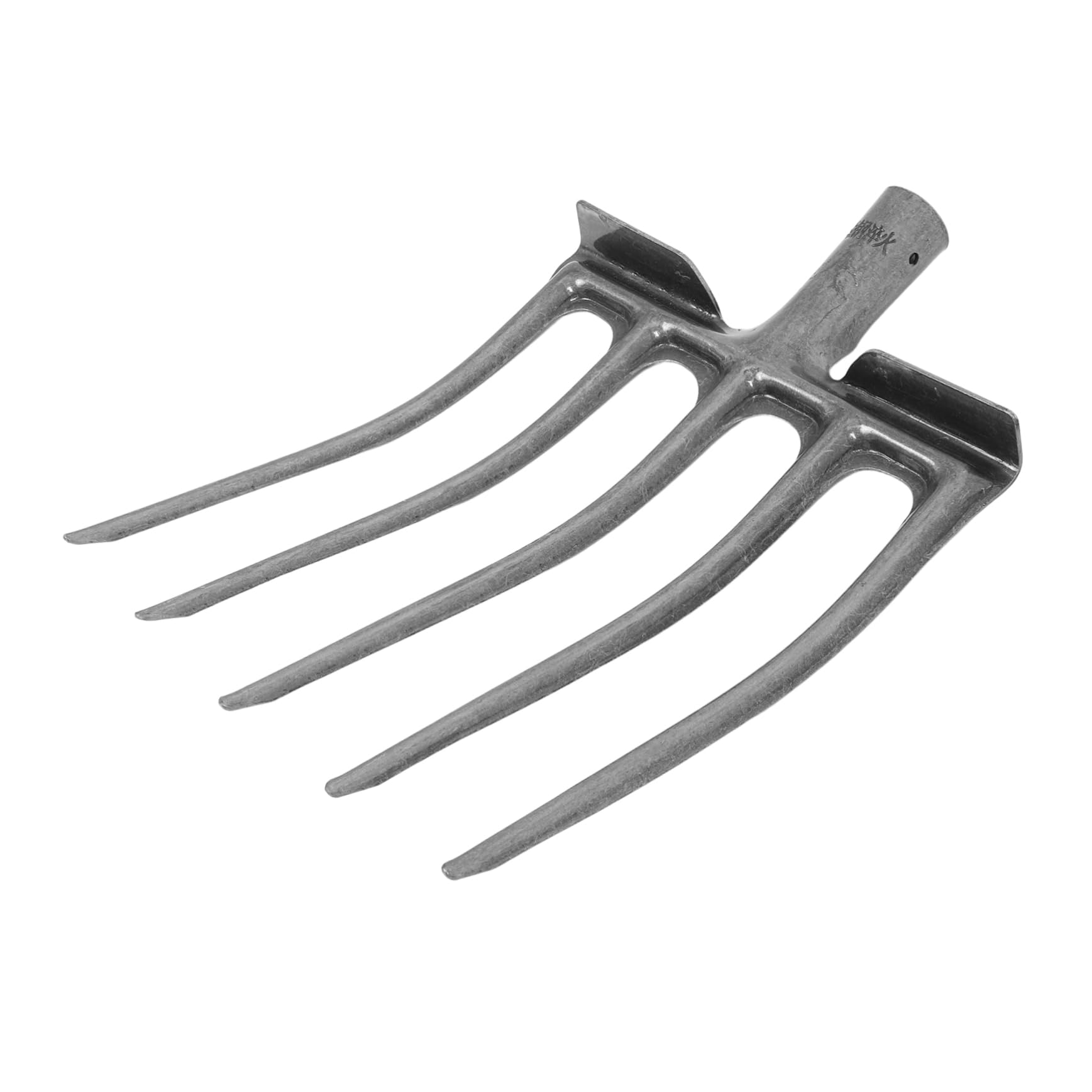 Mipcase Forca da Giardino in Metallo Argento 5 Denti per Applicazioni Versatili e Arieggiamento del Suolo per Aiuole e Campi Agricoli