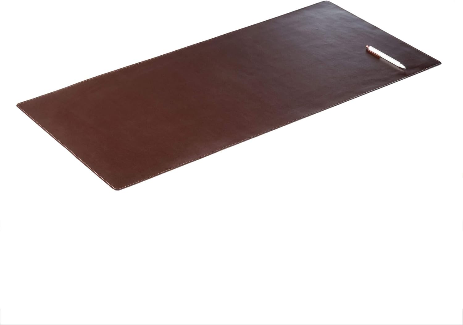 DACASSO Bonded Leather No Core Rollable Desk Mat/Pad - Luxury Leather Desk Blotter for Writing - Executive Desk Surface Protector - (Dark Brown, 36” x 17”)
