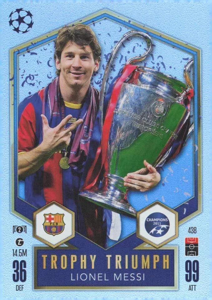 Match Attax 2024 25 Lionel Messi Trophy Triumph Trading Card
