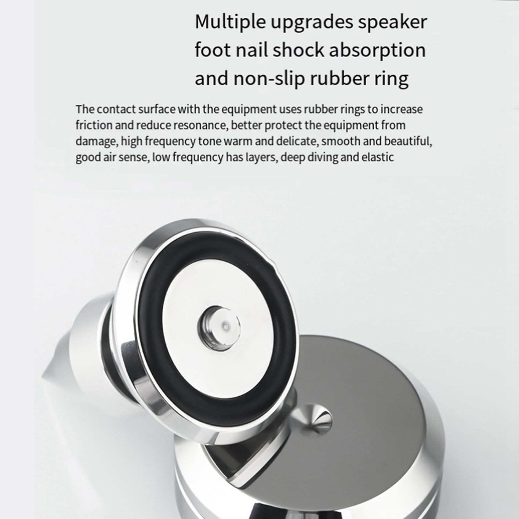 Amplificateur audio Hi-Fi, pieds coniques amortissant les chocs, base, isolation des ongles, pointes, coussinets de support, 8 coussinets de pied individuels