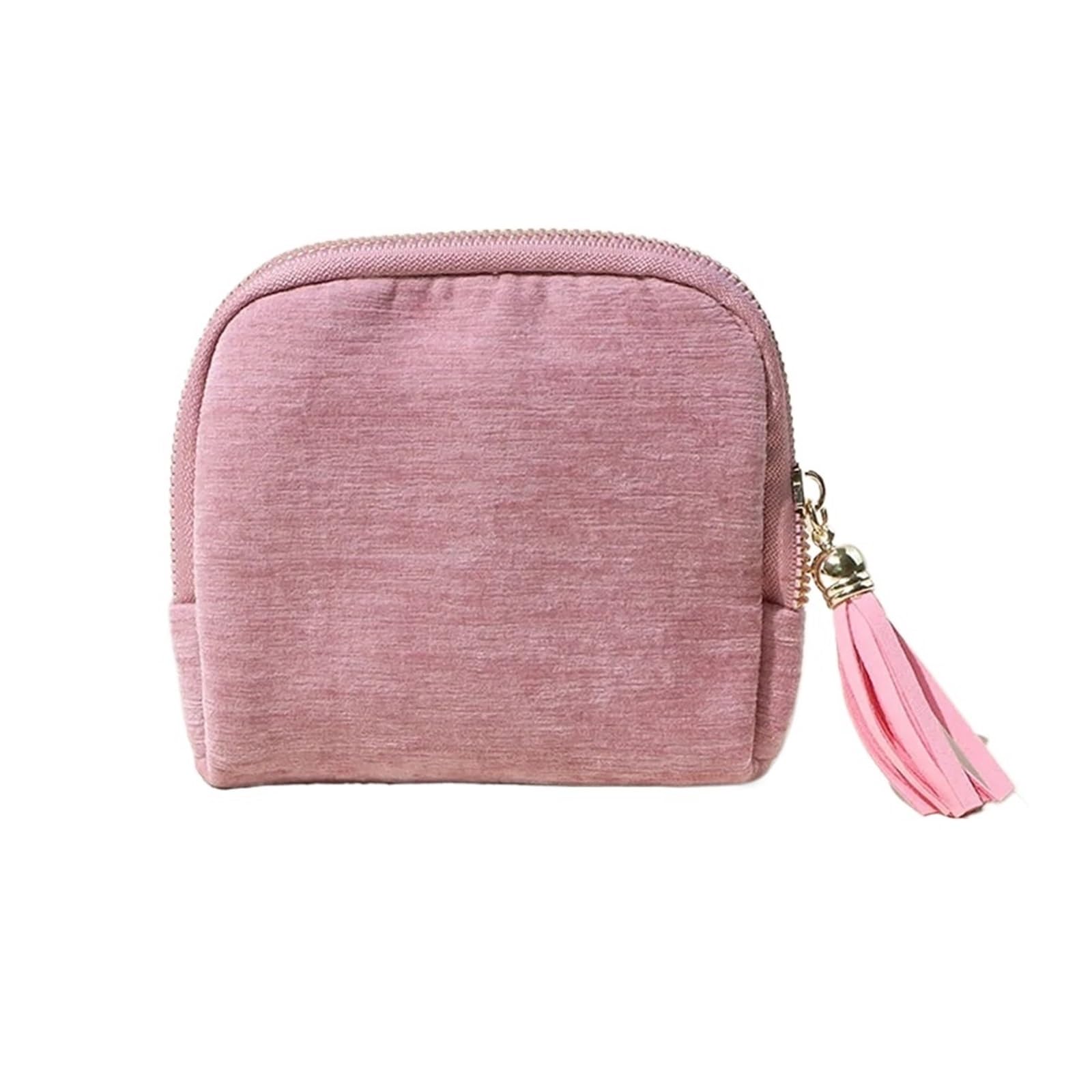 FDzkrtvm Transparent Jewelry Storage Book, Jewelry Bag Multicolor Multiple Compartments Travel Clutch Zipper(Pink)