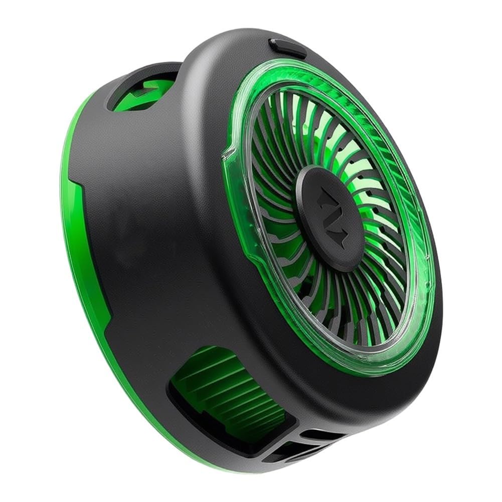 Radiatore a semiconduttore da 35 W, con luce RGB, leggero ventilatore posteriore a clip per telefoni e console da gioco, nero
