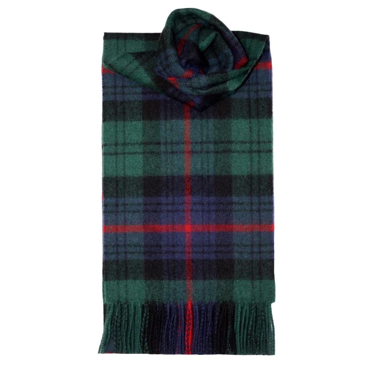 Clans Of Scotland Unisex Armstrong - 100% Pure Lambswool Scottish Clan Tartan Scarf - 100% Wool - Pure Wool Tartan Scarf - In Various Tartans - Perfect For Men And Women - 12X60 Inches