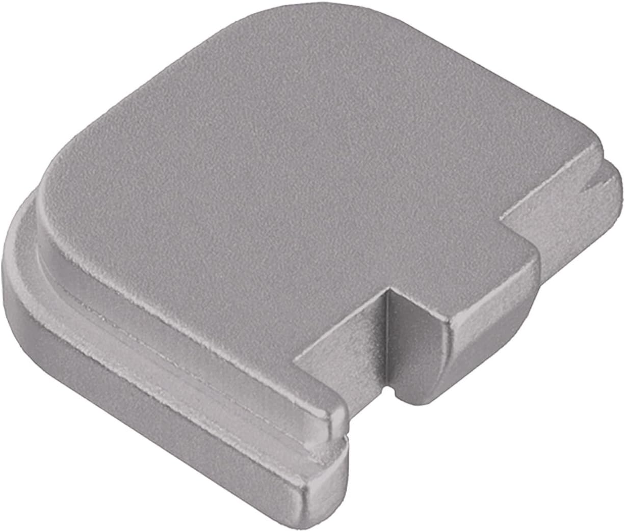NDZ Performance Slide Cover Back Plate for Glock 43 43X 48 & PSA Dagger Micro – Aluminum Upgrade with Black Engraving – 2A Second Amendment Emblem – Silver
