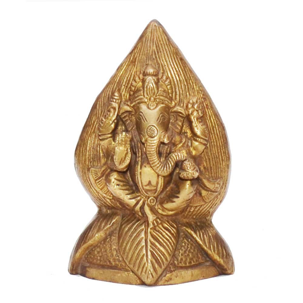 Buy Indian Arts Shop Lotus Ganesha Brass (6.1 cm x 8.13 cm x 12.19 cm