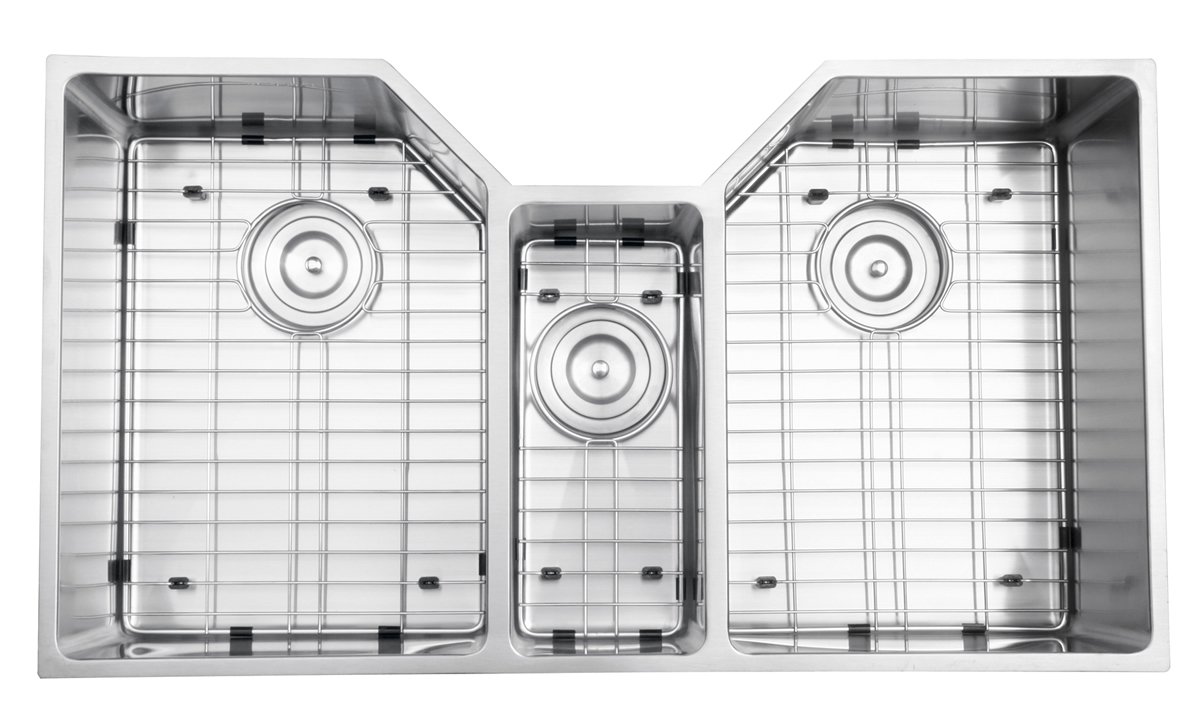 Ruvati 35 Triple Bowl Undermount 16 Gauge Stainless Steel Kitchen Sink - RVH8500 product thumbnail 7