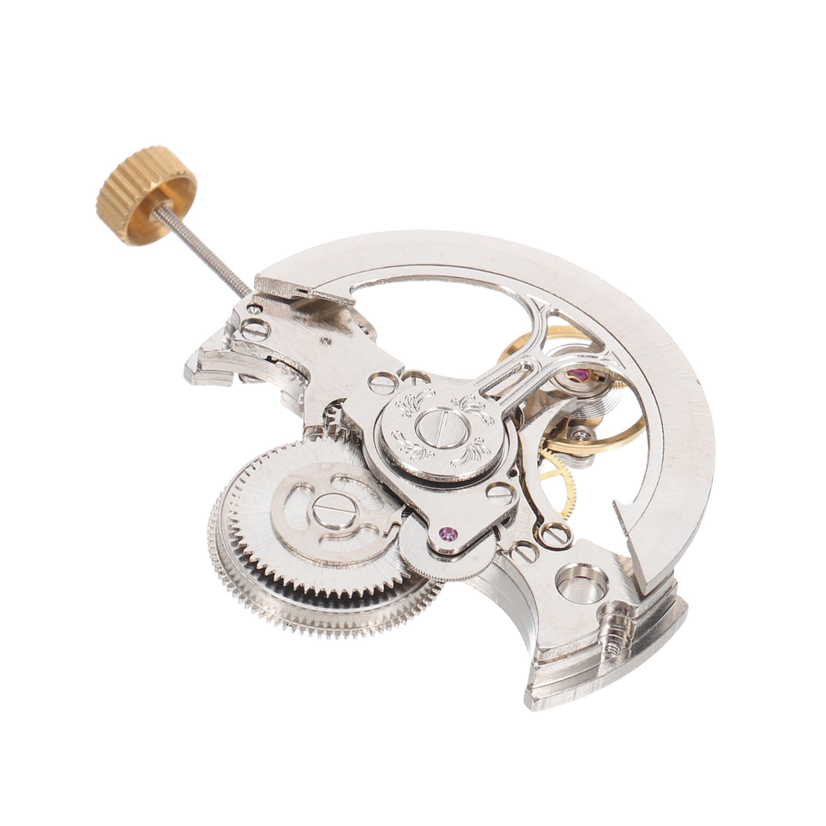 Healeved Mouvement Mécanique Précision Exceptionnelle Gravure de Fleur de Montre Automatique en Acier Argenté et Résistance à l'eau pour Projets Horlogers Professionnels