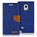 Goospery Canvas Wallet for Samsung Galaxy Note Edge Case (2014) Denim Stand Flip Cover (Blue) NT4E-CAN-BLU