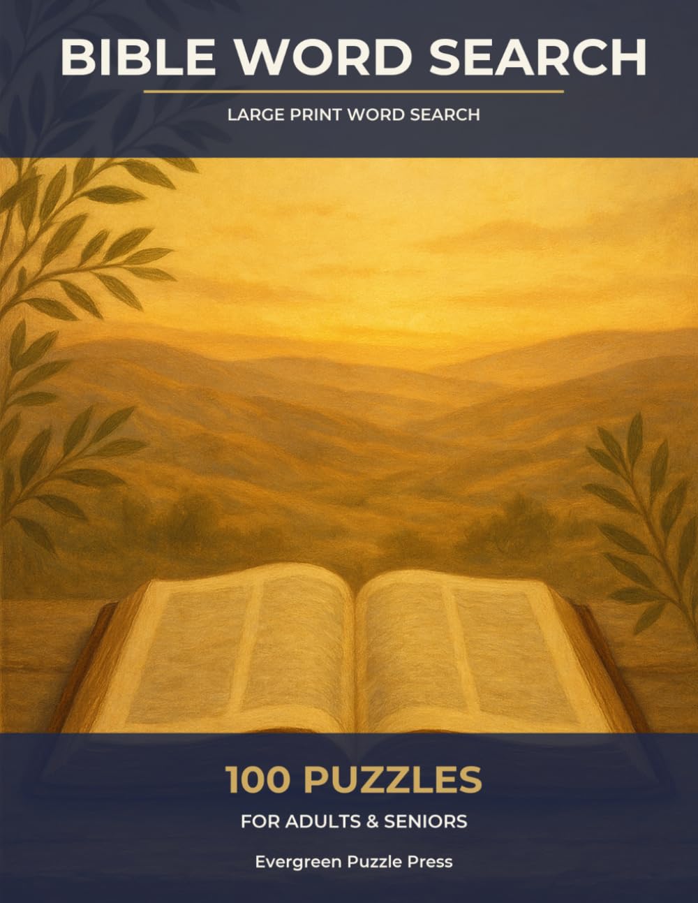 Large Print Bible Word Search: 100 Inspirational Scripture Puzzles for Adults and Seniors (Solutions Included)