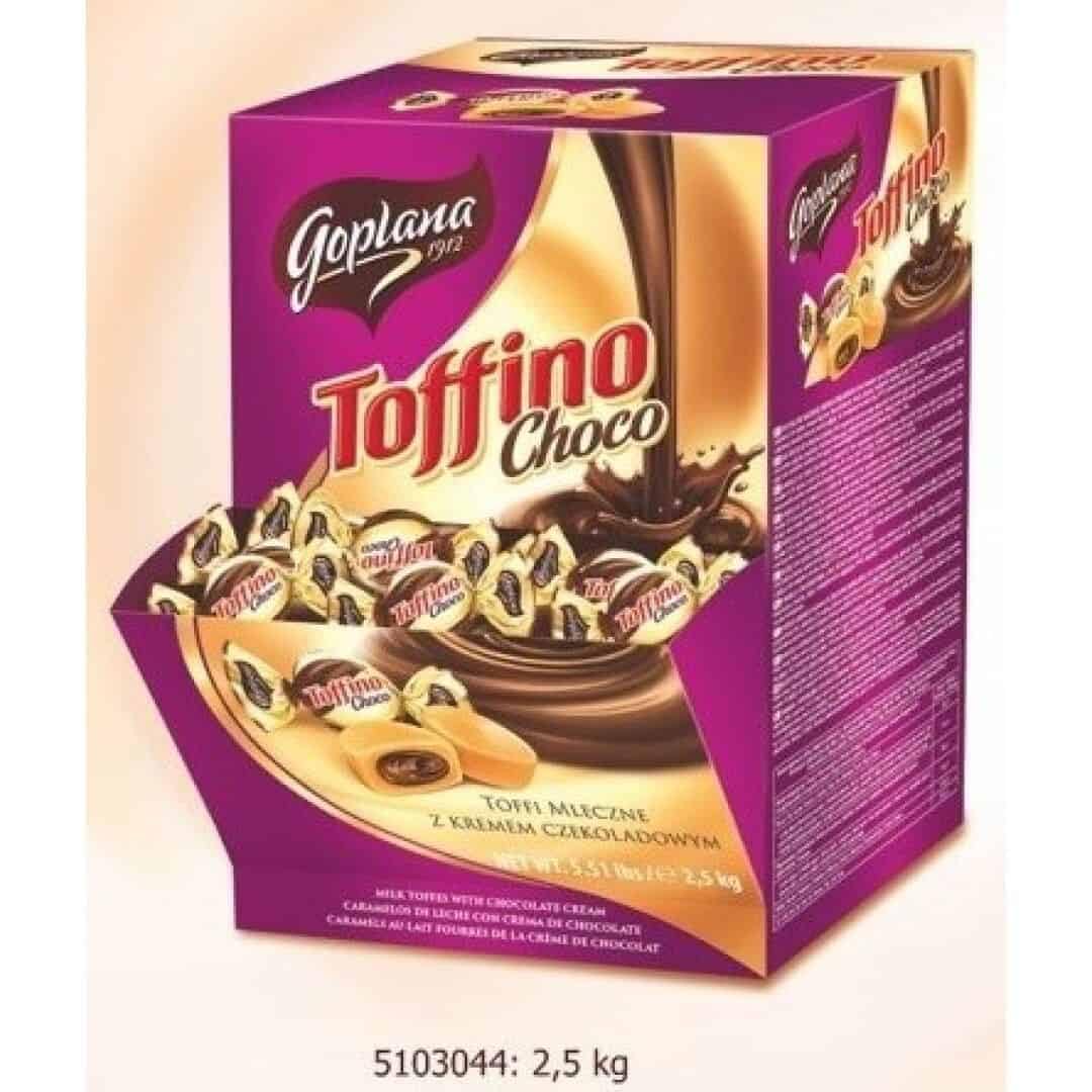 Goplana Caramelo Blandito Masticable Toffes Toffino 2,5 kg con Crema Liquida Chocolate