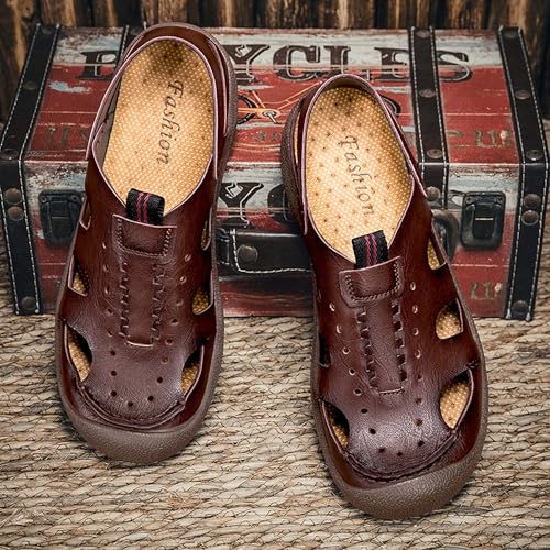 Men's Wide Toe Sport Sandals Summer Comfortable Closed Toe Hiking Adventure Fisherman Beach Shoes Outdoor Casual Walking Sandals Slippers3