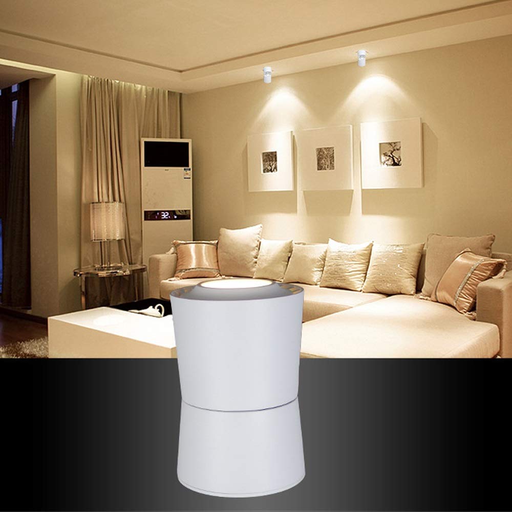Foco empotrable pequeño, enfocado, Redondo, de 3 W, 7 W y 12 W, sin luz estroboscópica, luz LED integrada de 3000 K.