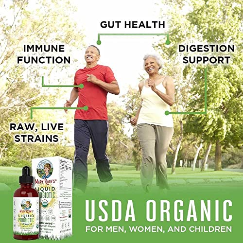 Liquid Multivitamin Strawberry & Liquid Probiotic 4Oz Bundle By Maryruth’s | Vegan Vitamin A, B, C, D3, E & Amino Acids | Immune, Digestion, Focus & Energy Support | Gut Health Supplement. #TOP2