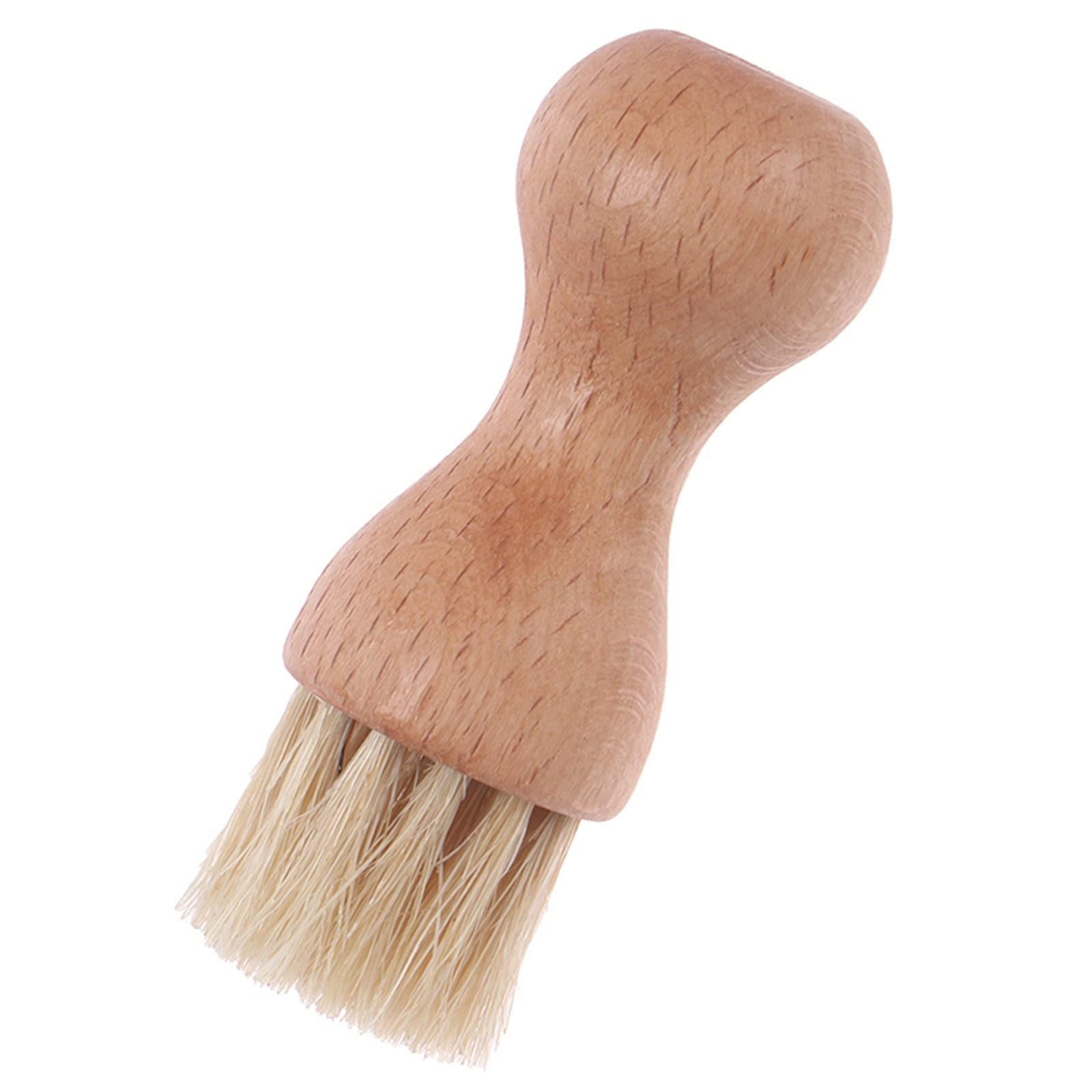 Cepillos para Zapatos, Zapatos de Madera Mango de Cepillo Cerdas Naturales Pelo de Caballo Brillo para Zapatos Cepillo de Limpieza para pulir (B)