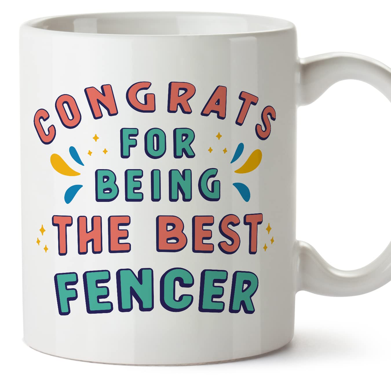 MUGFFINS Fencer Mug - in English - Congrats for Being The Best - Funny Gift for Colleagues - Ceramic 11oz Mug