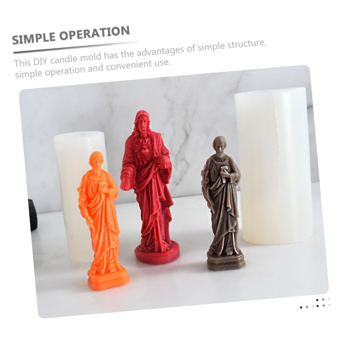 Molde De Silicona Jesús Para Fabricación De Velas y Jabones Molde Resistente y Flexible Para Manualidades Creativas Casa o Taller