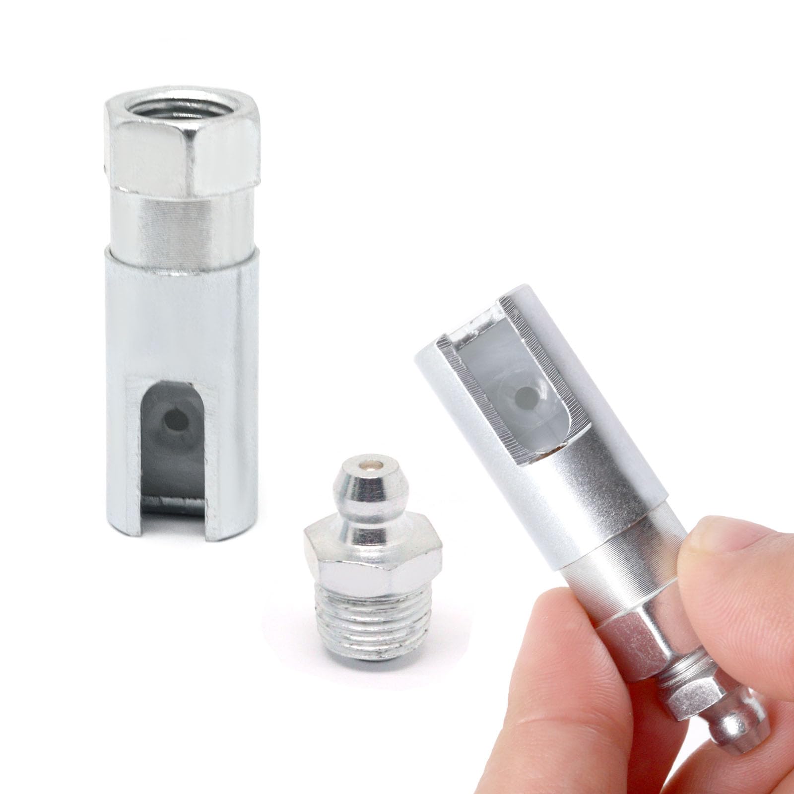Coupleur De Pistolet à Graisse à 90° – Filetage NPT 1/8" (0,3 Cm), En Alliage, Pour Camion, Auto, Industriel