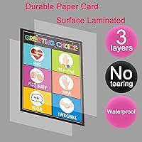 Vista 3 de Greeting Choice - Póster de reglas para el aula, decoración de aula de regreso a clases, 11 x 14 pulgadas, para preescolar, secundaria, escuela