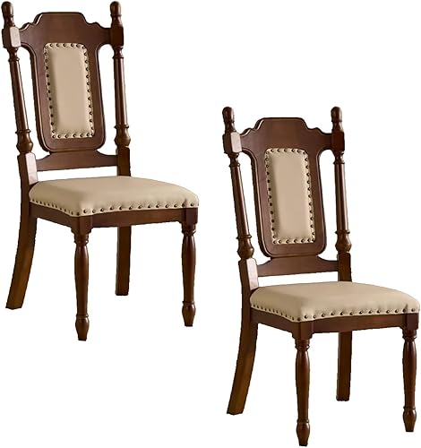 Miniatura 11 de Juego de 4 sillas de comedor de madera, sillas de cocina con respaldo alto, sillas de comedor vintage, silla tapizada sin brazos, para cocina,