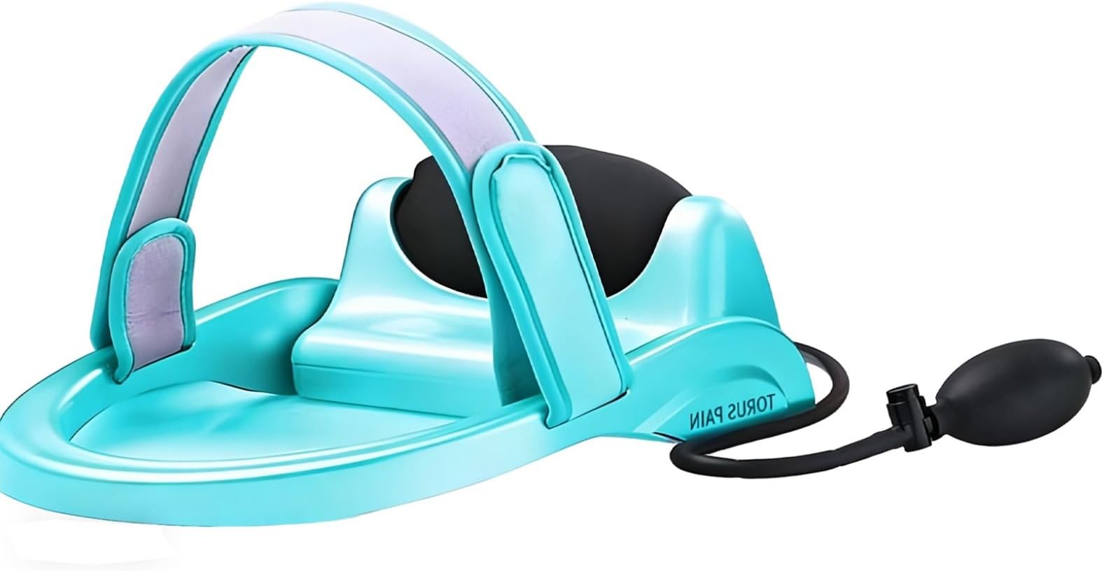 Neck Pain Relief With Cervical Traction Device, U-Curve Restorer, Portable Neck Stretcher Exerciser, Improve Sleep, Manual Design, Blue