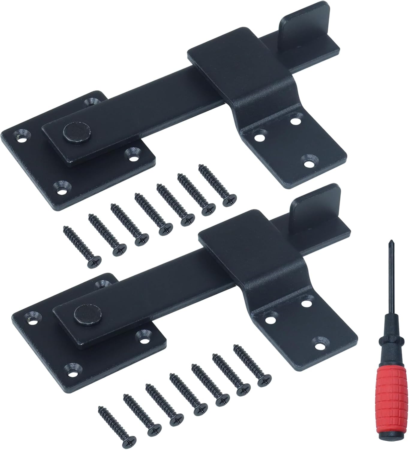 BOSFLAG 2 Pack Heavy Duty Flip Fence Gate Latch Lock Set