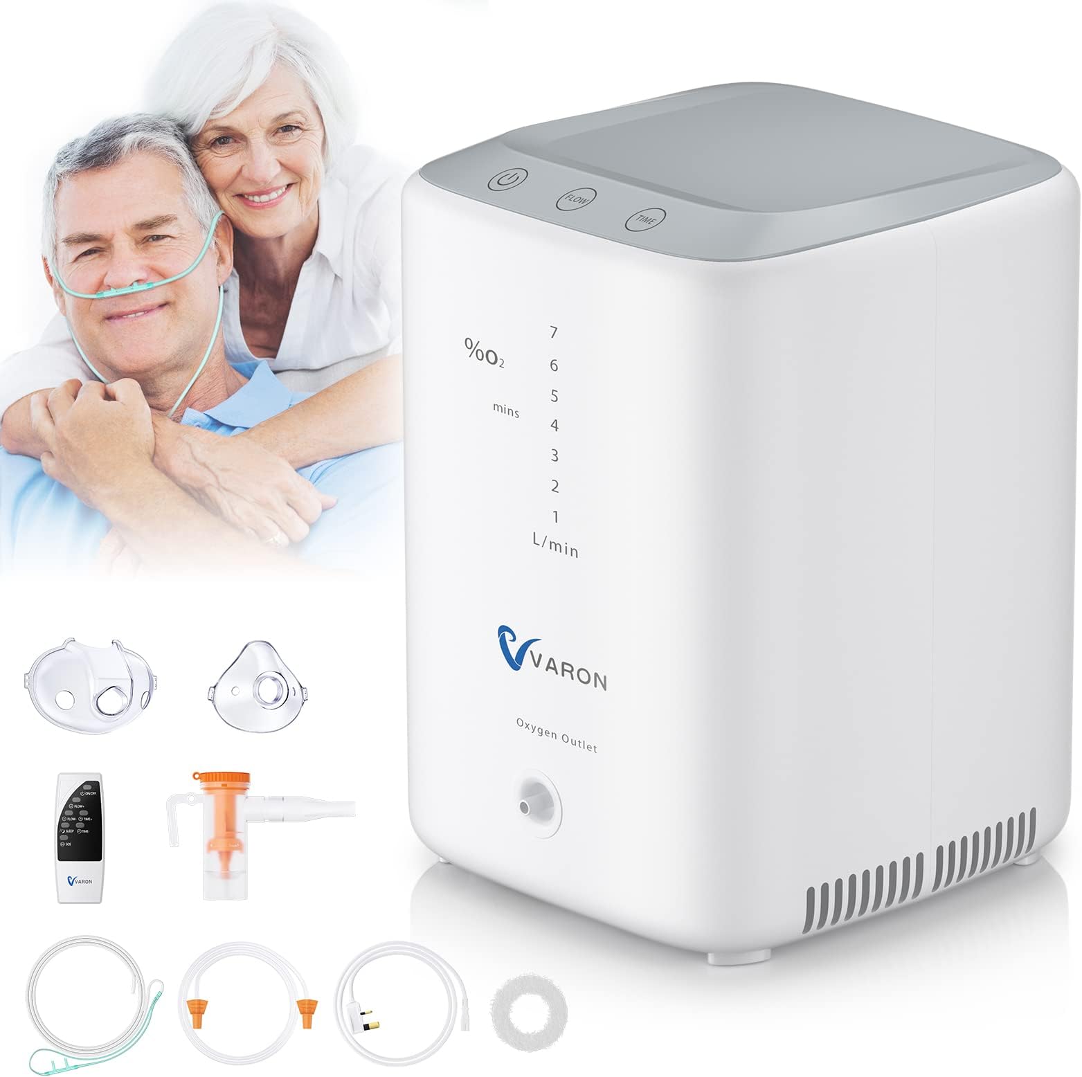 Oxygen Enrichment Machine is a Light Weight, Small Size, Low Noise, 1-7L/Min Can be Used at Home, Outdoor Portable Products, with a Backpack, 90% Easy for You to Carry and Use