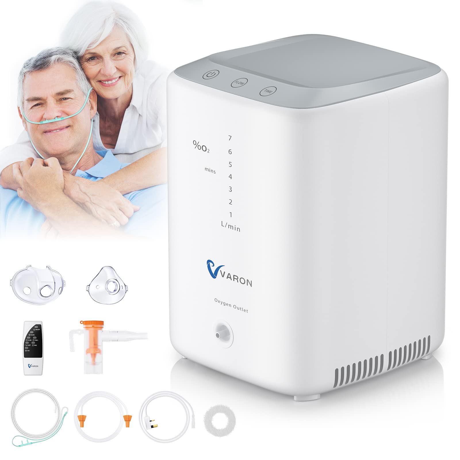 Oxygen Enrichment Machine is a Light Weight, Small Size, Low Noise, 1-7L/Min Can be Used at Home, Outdoor Portable Products, with a Backpack, 90% Easy for You to Carry and Use