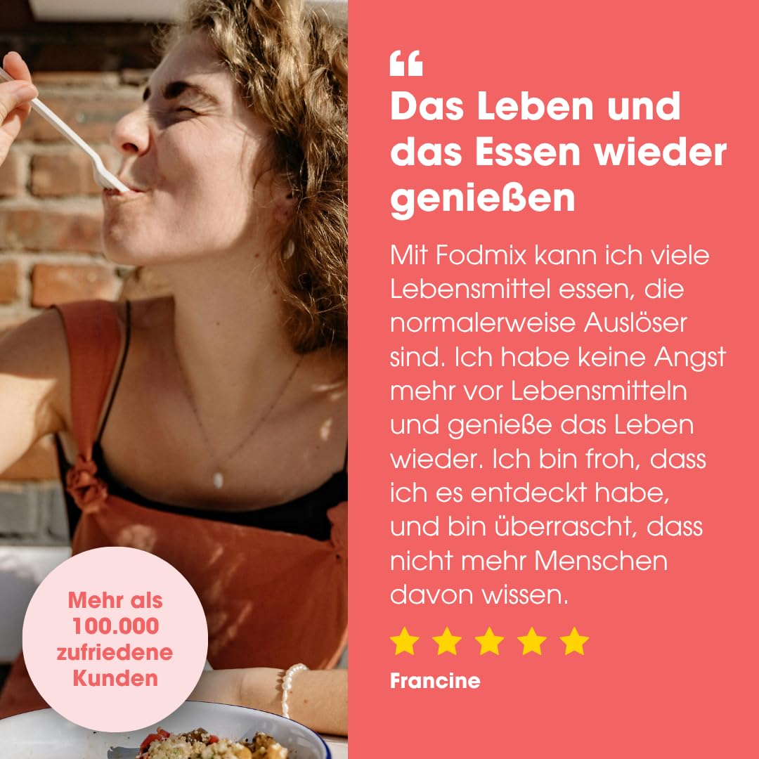 Intoleran Fodmix (Quatrase) Verdauungsenzyme – 108 Kapseln | Hochdosiertes Nahrungsergänzungsmittel bei FODMAP-Unverträglichkeit | Hilft bei der Verdauung von Laktose und komplexen Kohlenhydraten* | R