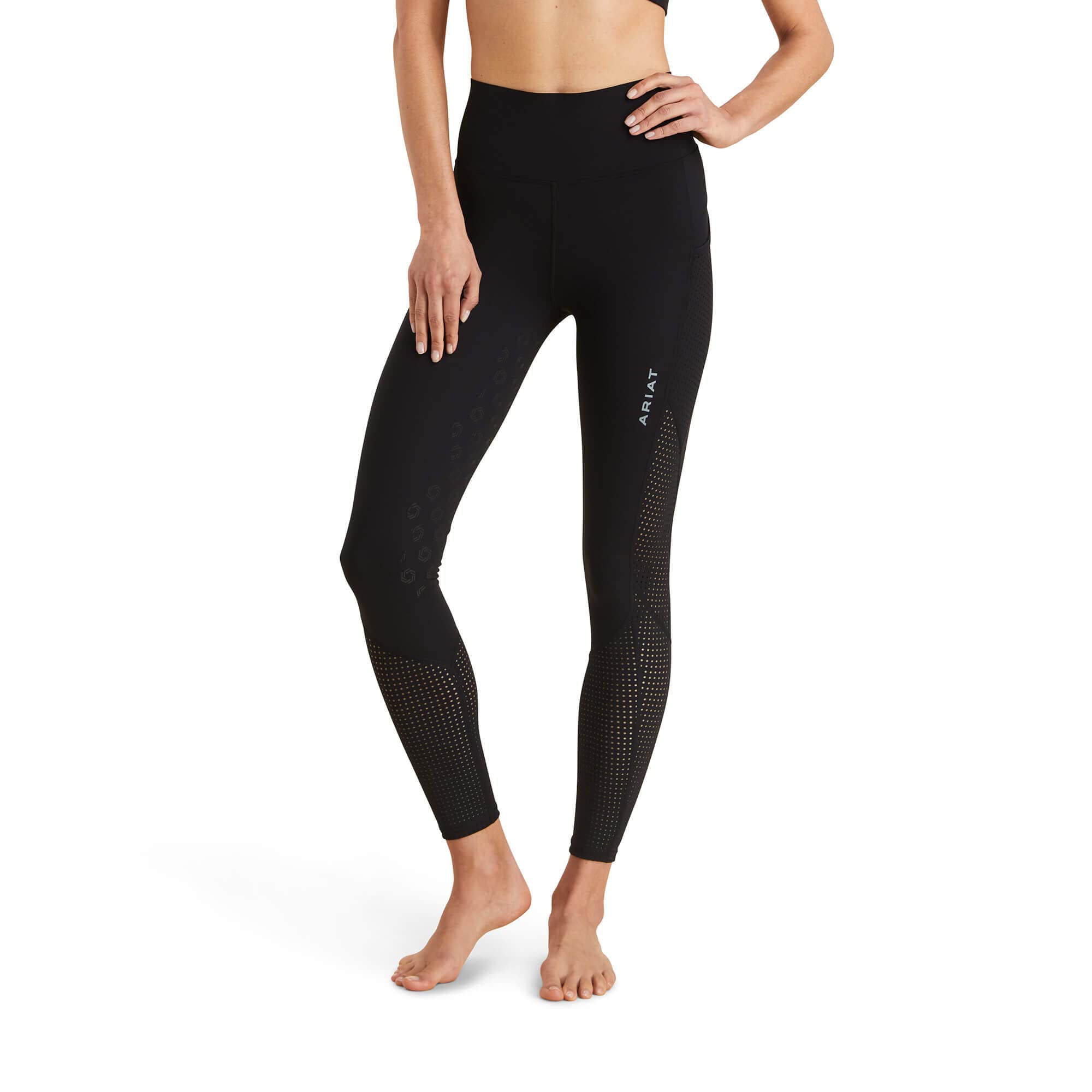 Ariat Women's Breathe Eos Half Grip Recycled Materials Tight, Black, Large