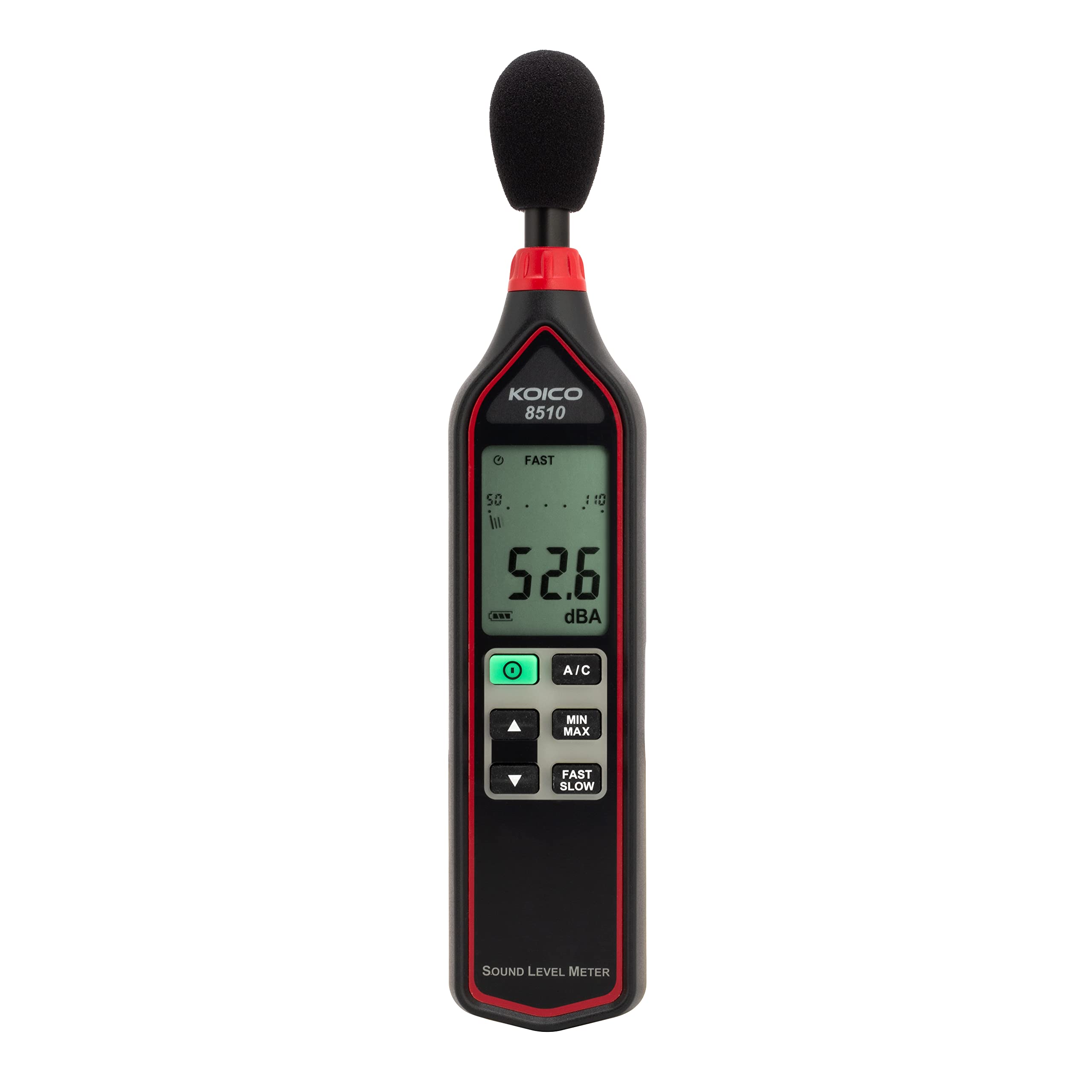 KOICO, Japan 8510 Digital Sound Level Meter with analog bar graph 32-130db