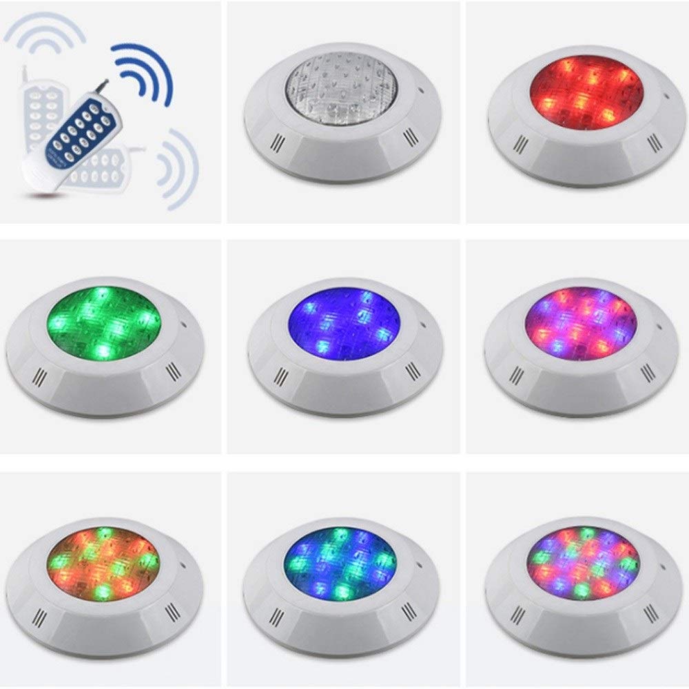 LED-Schwimmbadlicht ABS-Unterwasser-Tauch-IP68-Nachtlicht, Wandmontage, Landschaftslicht, 12 V AC, Fernbedienung, LED-Unterwasserscheinwerfer für Dekoration, Boot, Yacht, Steingarten, Brunnen, Teich
