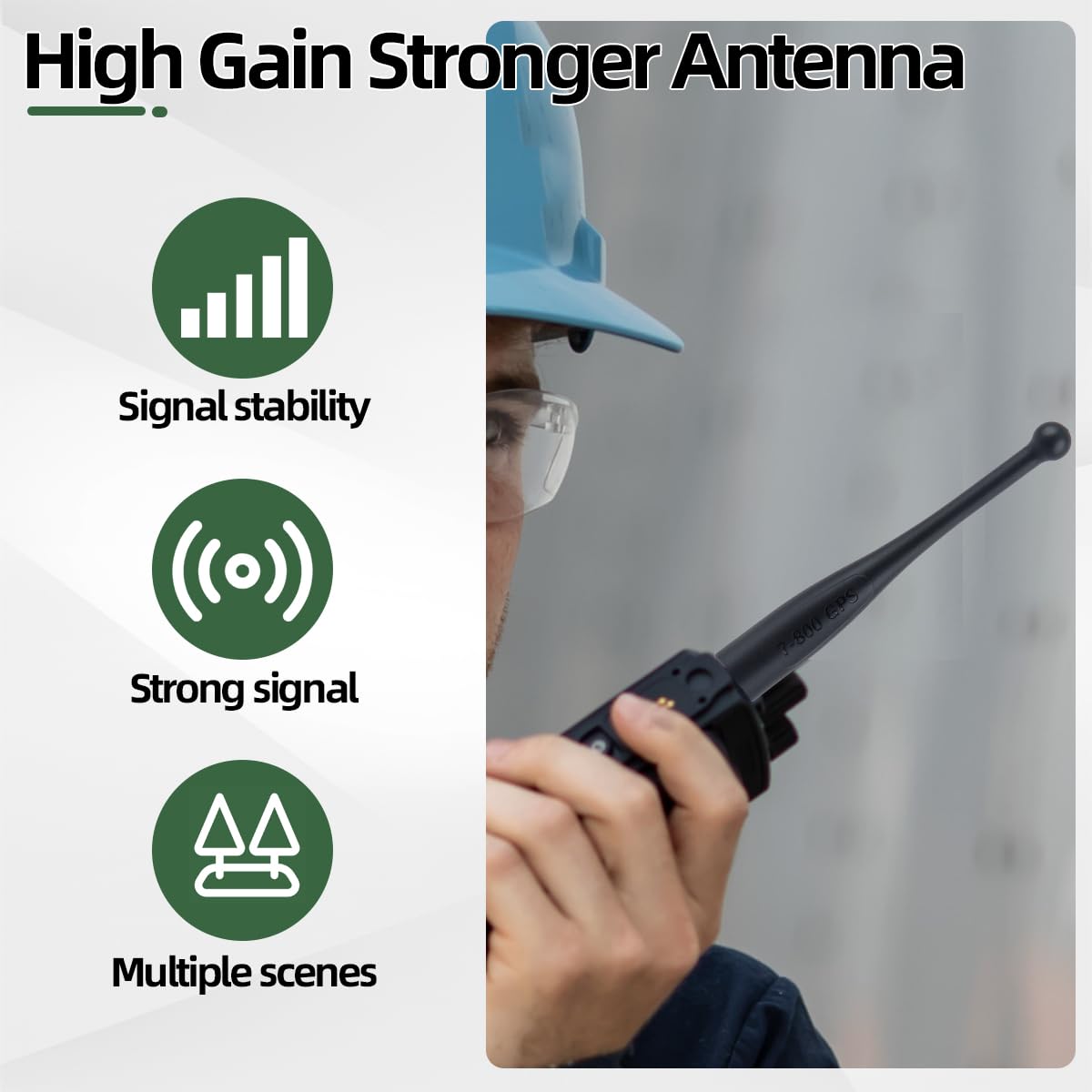 Antena de radio 7-800 GPS Stubby Antena SMA hembra de banda única UHF compatible con Motorola APX 6000 7000 8000XE APX Radio, 2 unidades